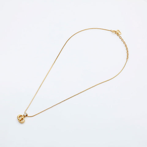Christian Dior CD logo Necklace gold WS23032