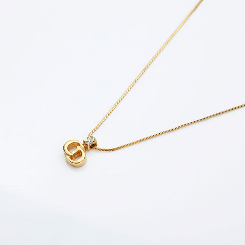 Christian Dior CD logo Necklace gold WS23032
