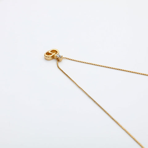 Christian Dior CD logo Necklace gold WS23032