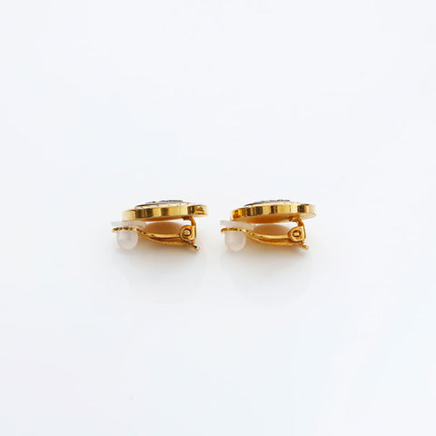 YVES SAINT LAURENT Logo rhinestone Earring gold WS23033