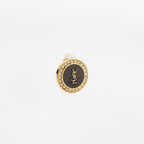 YVES SAINT LAURENT Logo rhinestone Earring gold WS23033