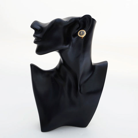 YVES SAINT LAURENT Logo rhinestone Earring gold WS23033