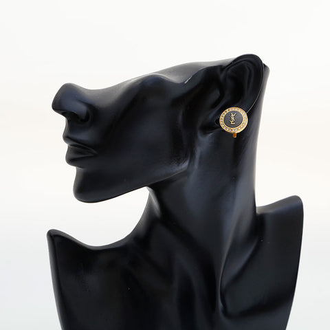 YVES SAINT LAURENT Logo rhinestone Earring gold WS23033