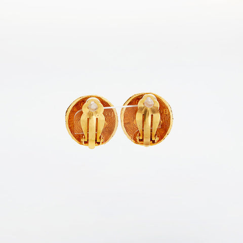 CHANEL Matelasse COCO Mark 2cc9 1994 Earring gold WS23038