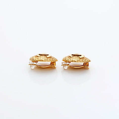 CHANEL Matelasse COCO Mark 2cc9 1994 Earring gold WS23038