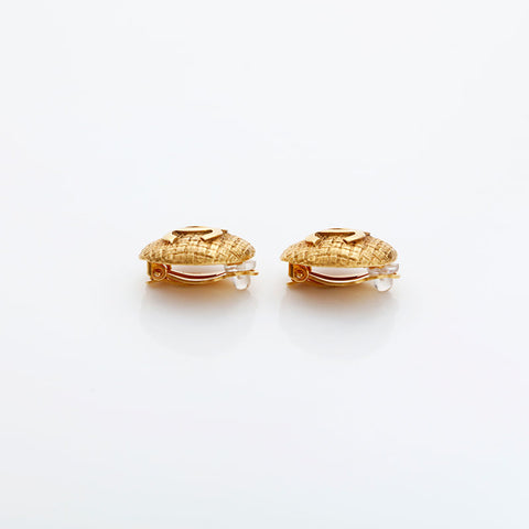 CHANEL Matelasse COCO Mark 2cc9 1994 Earring gold WS23038