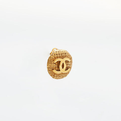 CHANEL Matelasse COCO Mark 2cc9 1994 Earring gold WS23038