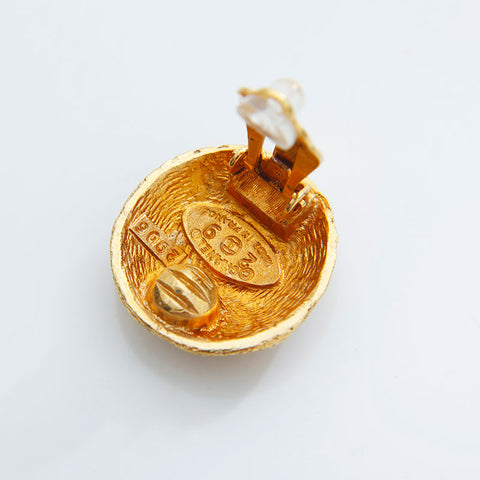 CHANEL Matelasse COCO Mark 2cc9 1994 Earring gold WS23038