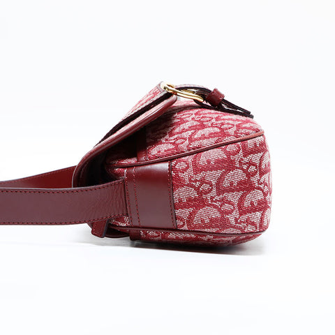 Christian Dior Canvas Trotter Shoulder Bag Red WS23041