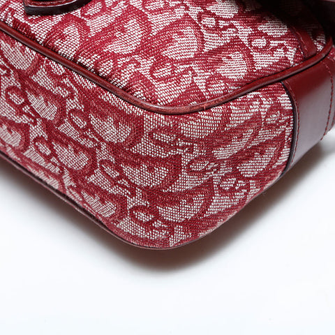 Christian Dior Canvas Trotter Shoulder Bag Red WS23041
