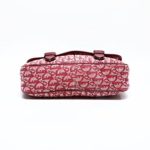 Christian Dior Canvas Trotter Shoulder Bag Red WS23041