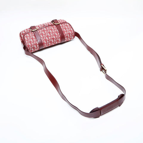 Christian Dior Canvas Trotter Shoulder Bag Red WS23041