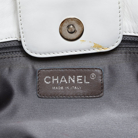 CHANEL COCO Mark Flap Chain 11 series 2006-2008 Shoulder Bag white WS23043