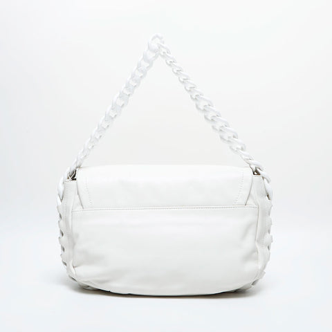 CHANEL COCO Mark Flap Chain 11 series 2006-2008 Shoulder Bag white WS23043