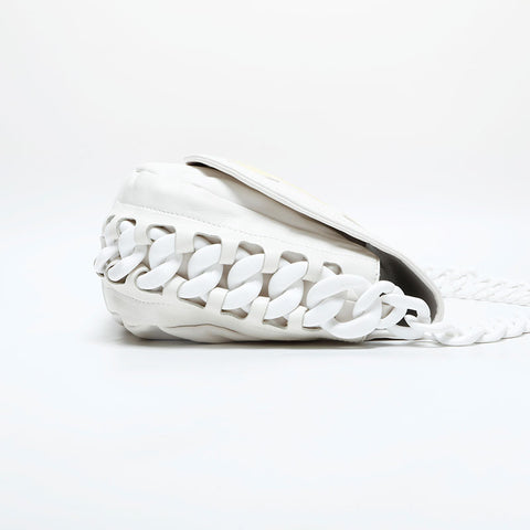 CHANEL COCO Mark Flap Chain 11 series 2006-2008 Shoulder Bag white WS23043