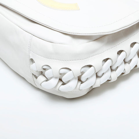 CHANEL COCO Mark Flap Chain 11 series 2006-2008 Shoulder Bag white WS23043