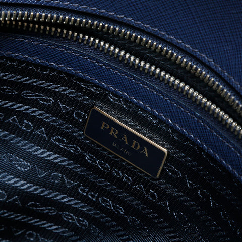 PRADA Umhängetasche aus Saffiano-Leder Schultertasche Marineblau WS23044