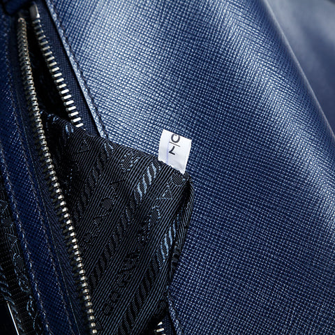 PRADA Saffiano leather messenger bag Shoulder Bag Navy WS23044