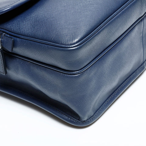 PRADA Sac messager en cuir Saffiano Sac à bandoulière Marine WS23044