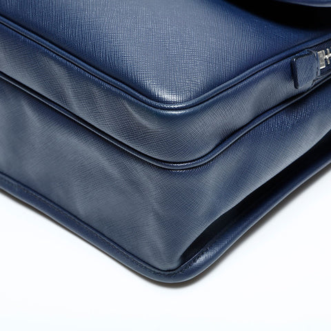 PRADA Sac messager en cuir Saffiano Sac à bandoulière Marine WS23044