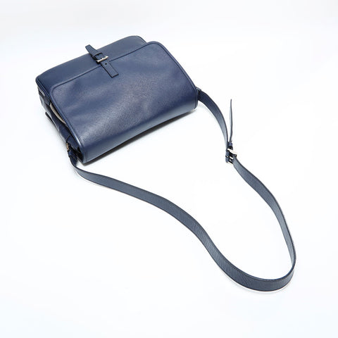 PRADA Sac messager en cuir Saffiano Sac à bandoulière Marine WS23044