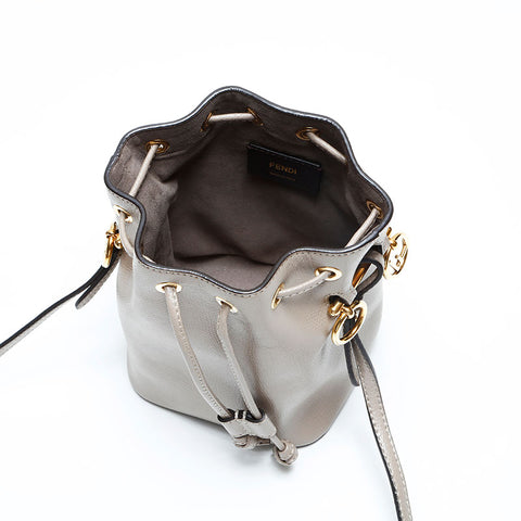FENDI Leather 2way Montresor Shoulder Bag Brown WS23046