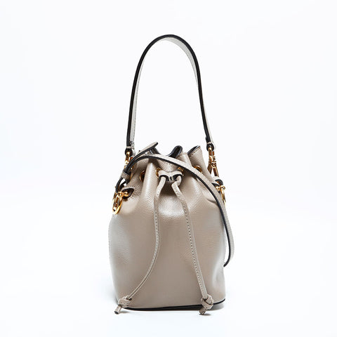 FENDI Leather 2way Montresor Shoulder Bag Brown WS23046