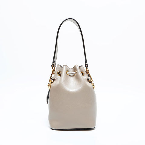 FENDI Leather 2way Montresor Shoulder Bag Brown WS23046