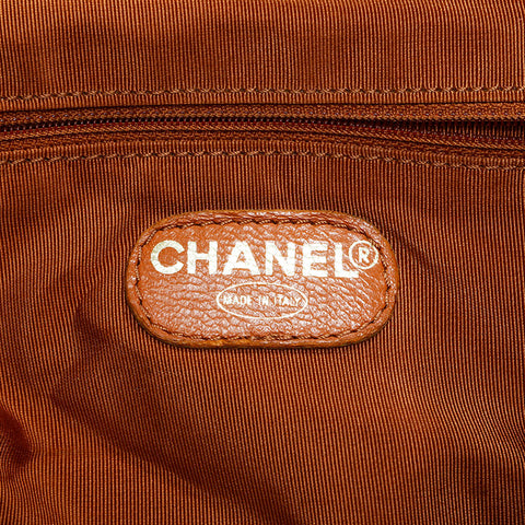 CHANEL No. 5 1997-1999 Caviar Skin Turnlock Backpack  Daypack Brown WS23047