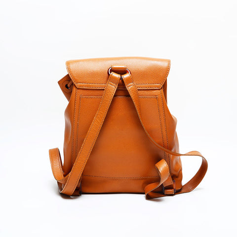 CHANEL No. 5 1997-1999 Caviar Skin Turnlock Backpack  Daypack Brown WS23047