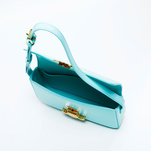 CELINE Cloud Leather Triomphe Shoulder Bag blue WS23049