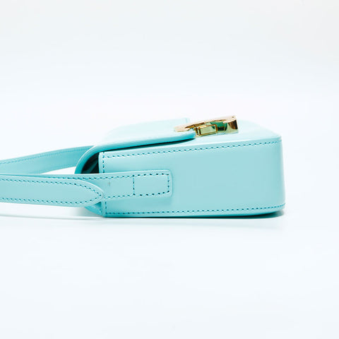 CELINE Cloud Leather Triomphe Shoulder Bag blue WS23049