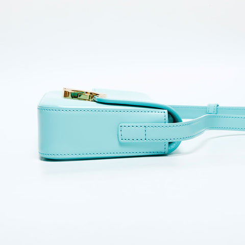 CELINE Cloud Leather Triomphe Shoulder Bag blue WS23049
