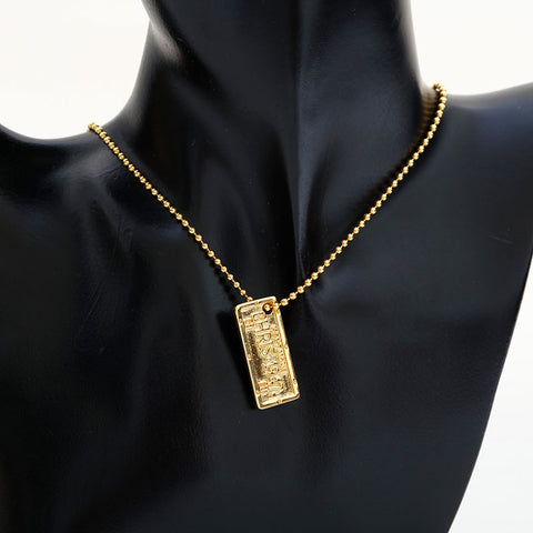 Christian Dior plate Necklace gold WS23052