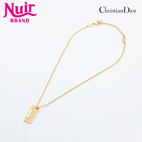Christian Dior plate Necklace gold WS23052