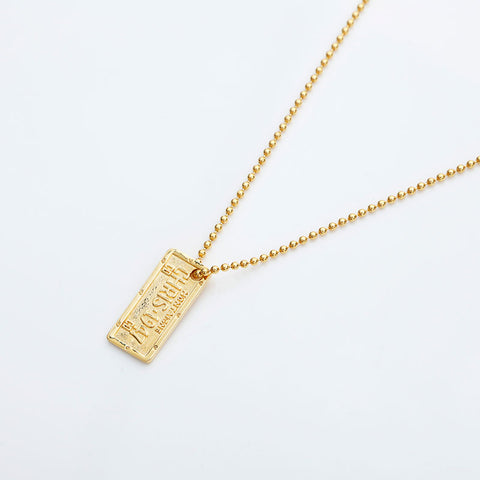 Christian Dior plate Necklace gold WS23052