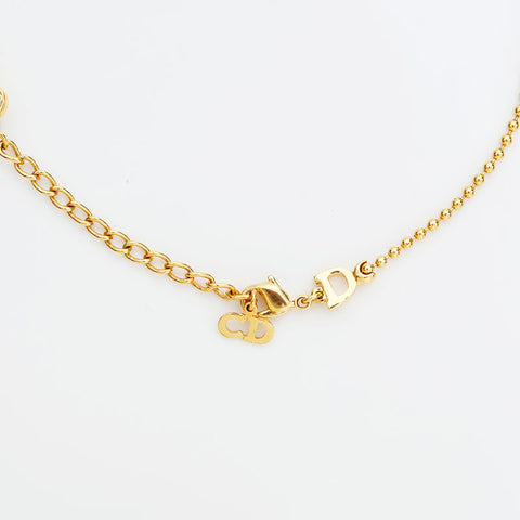 Christian Dior plate Necklace gold WS23052