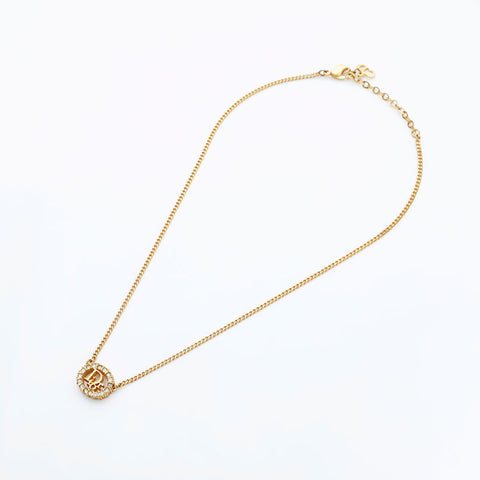 Christian Dior logo Necklace gold WS23053