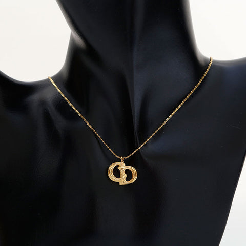Christian Dior CD logo Necklace gold WS23056