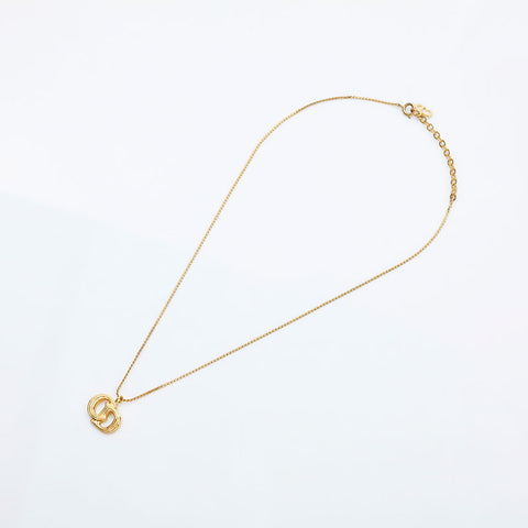 Christian Dior CD logo Necklace gold WS23056