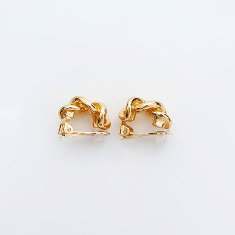 Christian Dior Chain Hoop Earring gold WS23058