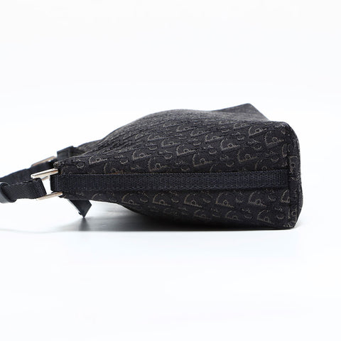Christian Dior Canvas Trotter Shoulder Bag black WS23062