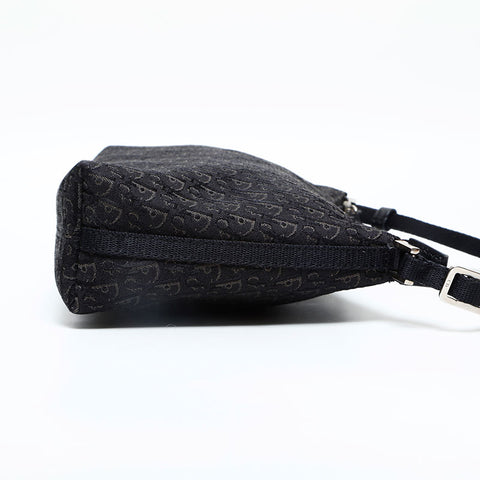 Christian Dior Canvas Trotter Shoulder Bag black WS23062