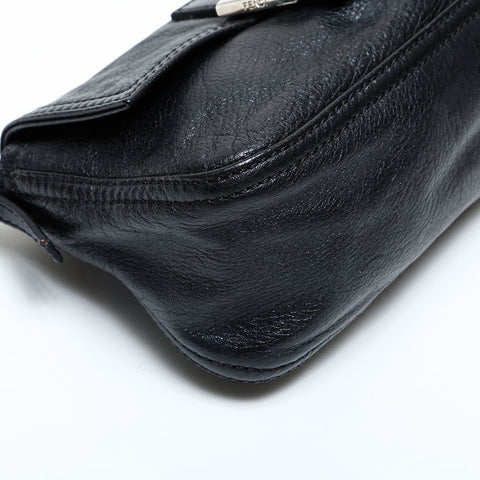 FENDI Leather Mini Mamma Bucket Shoulder Bag black WS23063