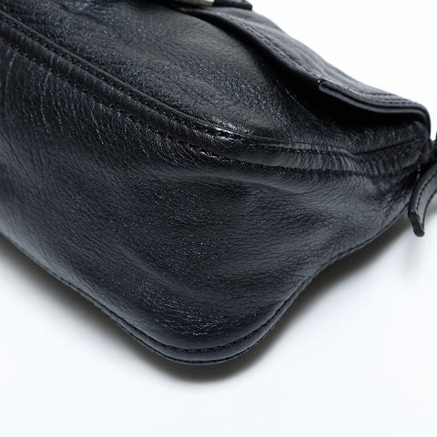 FENDI Leather Mini Mamma Bucket Shoulder Bag black WS23063