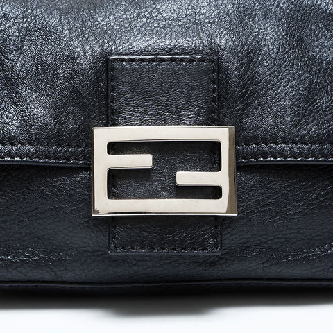 FENDI Leather Mini Mamma Bucket Shoulder Bag black WS23063