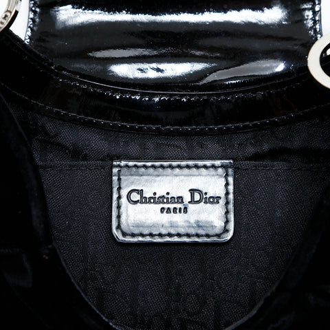 Christian Dior Street Chic Mini Chain Velour Handbag black WS23064