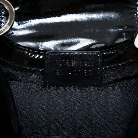 Christian Dior Street Chic Mini Chain Velour Handbag black WS23064