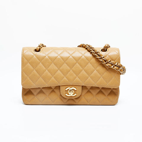 CHANEL No. 8 2003-2004 Caviar Skin Double Flap Matelasse 9.8