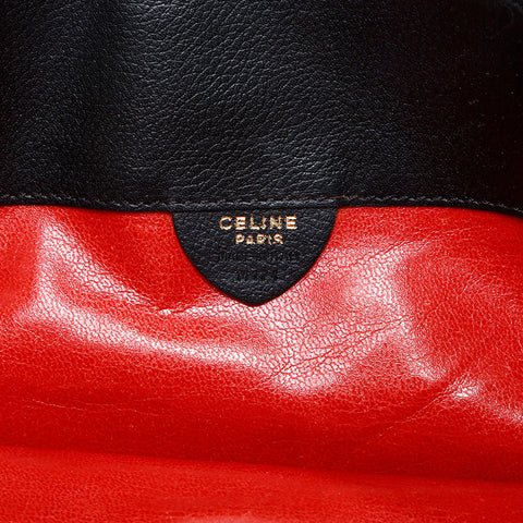 CELINE leather Shoulder Bag black WS23071